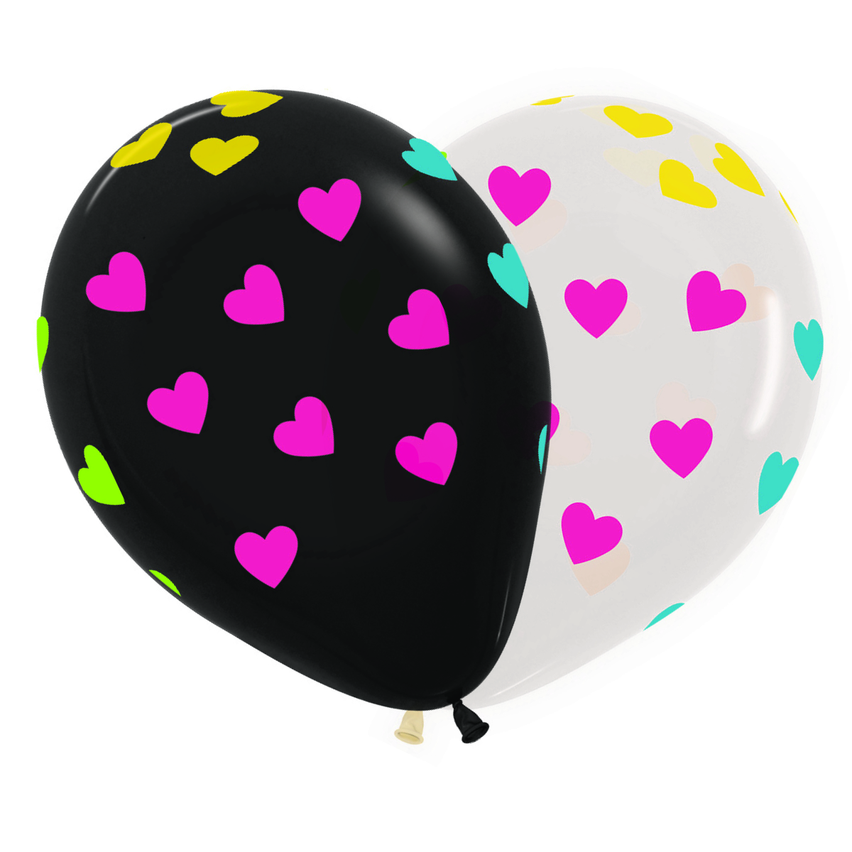 round balloon R12 | SEMPERTEX | 12'' | neon hearts