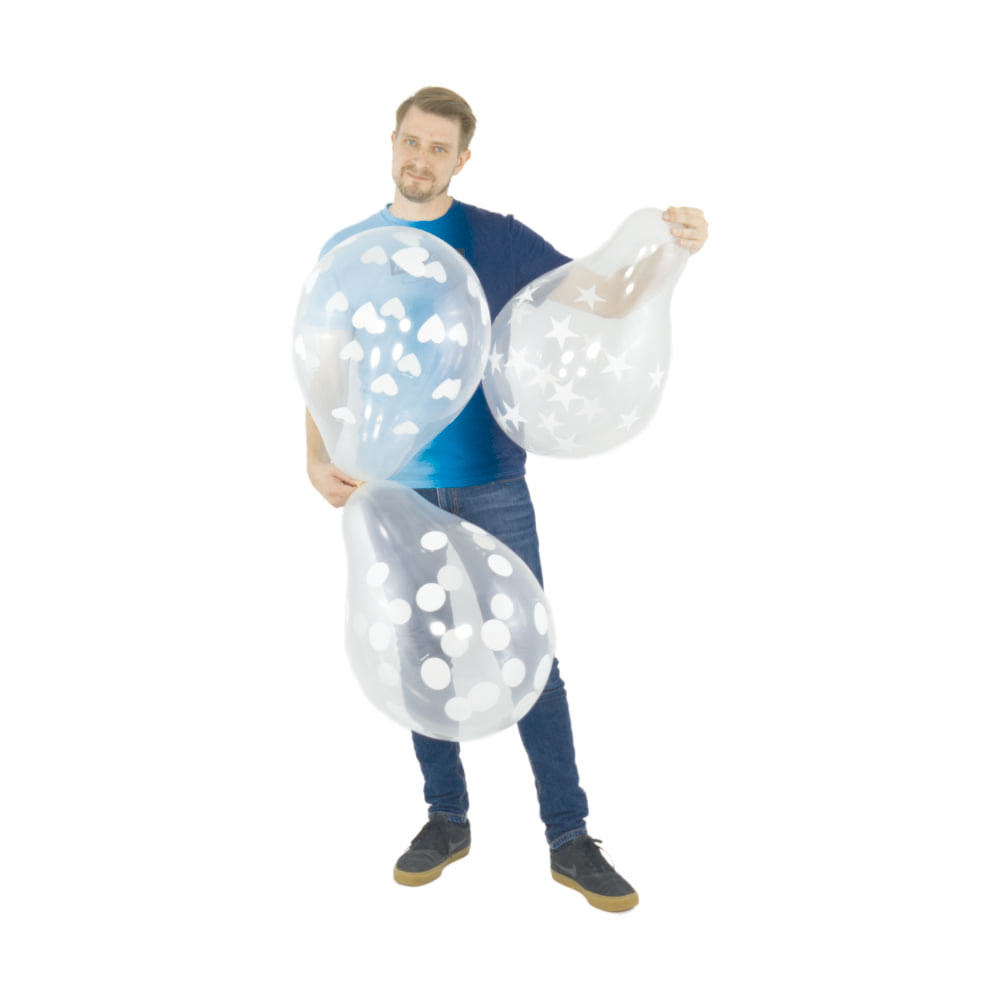 stuffer balloon | QUALATEX | 18'' | crystal clear